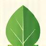 Icône d'une feuille verte ou d'un arbre stylisé, symbolisant la durabilité